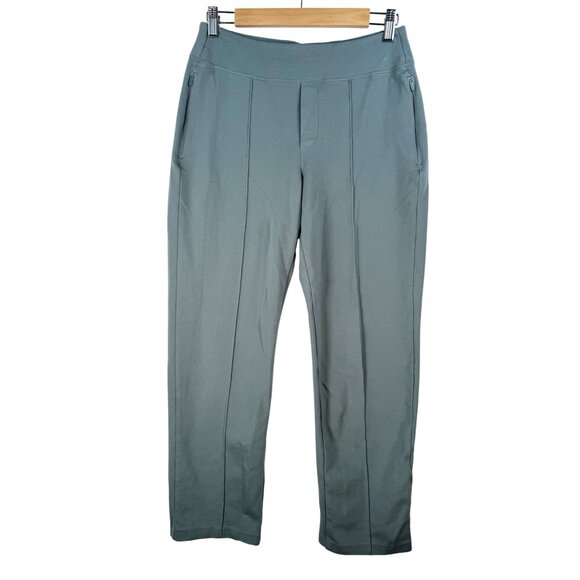 ATHLETA Eastbound Straight‎ Pants athleisure cropped blue sz 8 - Picture 1 of 11